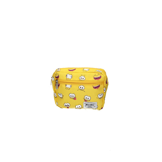 Kinderbodybag|Gürteltasche "Augen" in Gelb - leder-accessoires.com