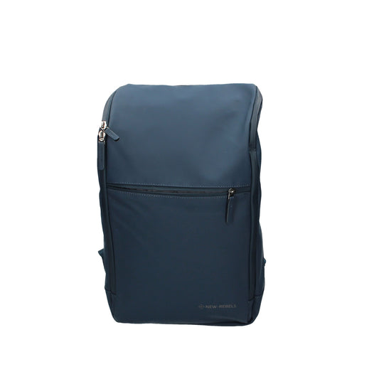 Rucksack 28x13x44cm in Blau mit Reißverschluss - leder-accessoires.com