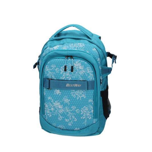 Rucksack 30x14x47cm in Türkis mit Reißverschluss - leder-accessoires.com