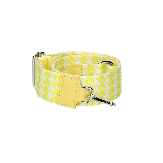 Taschenriemen|Wechselriemen Hellgelb mit Karabiner Silber - leder-accessoires.com