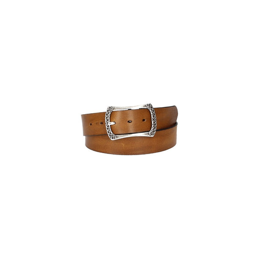 Ledergürtel Gelb|Ocker 40mm mit Vollschließe in Silber - leder-accessoires.com