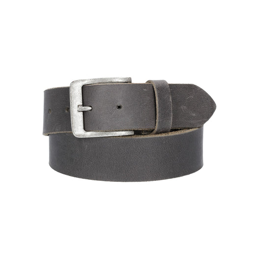 Ledergürtel 40mm in Schwarz mit matter Dornschließe - leder-accessoires.com