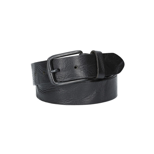 Herren-|Anzugsgürtel 35mm in Schwarz mit schwarzer Schließe aus Leder - leder-accessoires.com