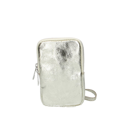 Handytasche aus Leder 17x10cm in Gold - leder-accessoires.com