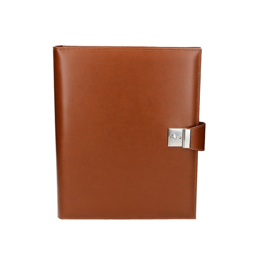 Dokumentenmappe Spezia 28x4x35cm in Cognac mit Steckschloss