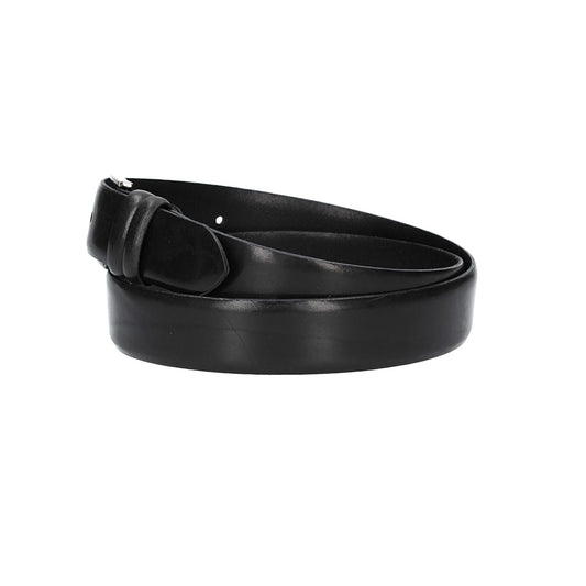 Herren-|Anzugsgürtel 35mm in Schwarz aus Vollrindleder mit Pull-Up-Effekt