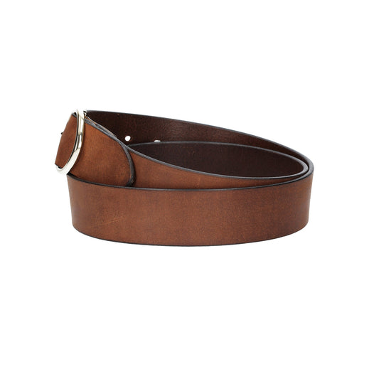 Ledergürtel Cognac 40mm mit goldener Vollschließe - leder-accessoires.com