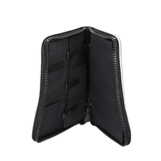 Dokumentenmappe-| Organizer A4 in Schwarz mit  Design-Reißverschluss - leder-accessoires.com