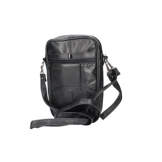 SALE Umhängetasche|Gürteltasche 13x3x21cm in Schwarz aus Leder - leder-accessoires.com