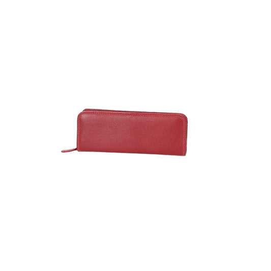 Stiftetui Golden Head 15 x 6cm in Rot aus Leder - leder-accessoires.com