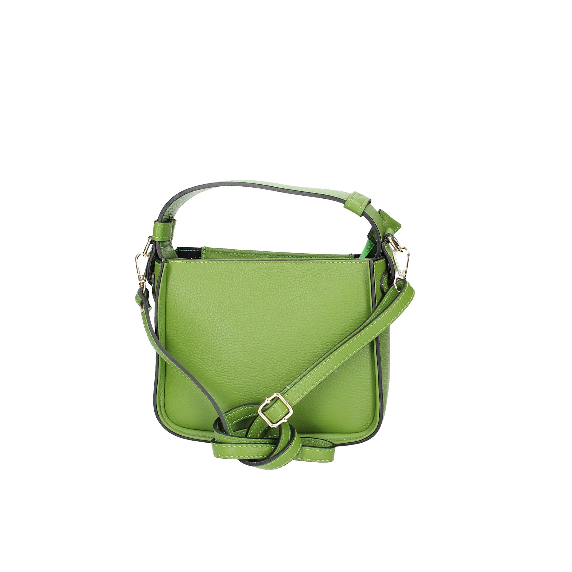 SALE Handtasche mit Kurzgriff in Grün aus Leder - leder-accessoires.com