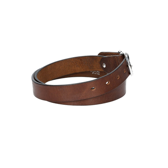 Ledergürtel 30mm in Braun mit Strass-Schließe in Silber - leder-accessoires.com