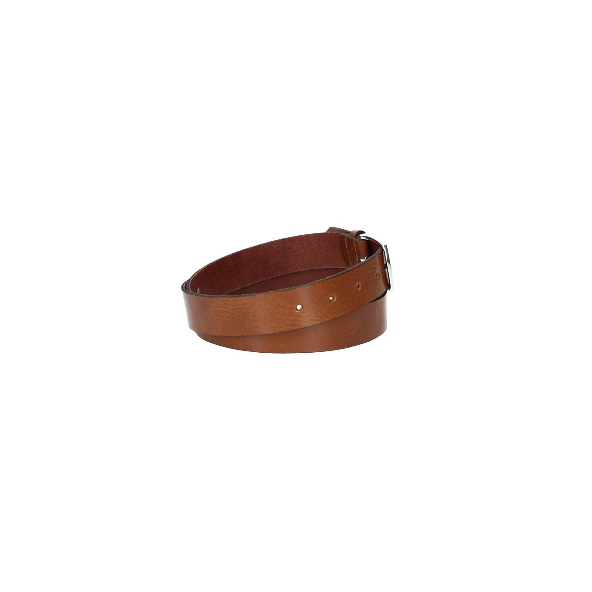 Ledergürtel Cognac 30mm mit Dornschließe in Silber