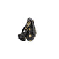 Umhängetasche „Artemide“ aus schwarzem Leder mit Schmucknieten