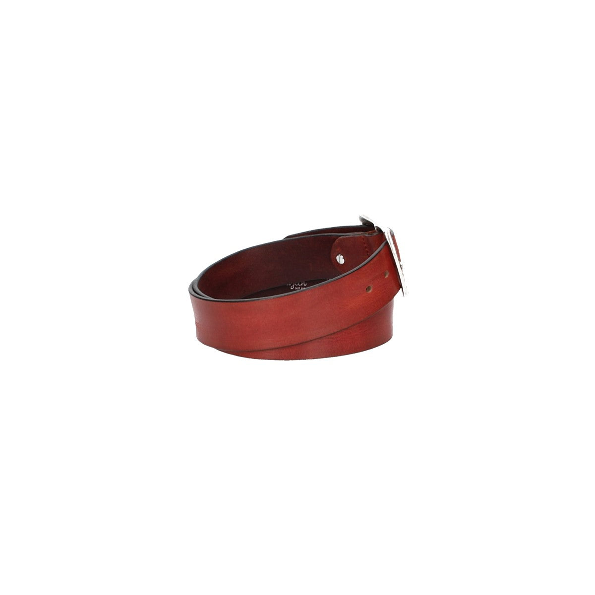 Ledergürtel Rot 40mm mit Vollschließe in Silber - leder-accessoires.com