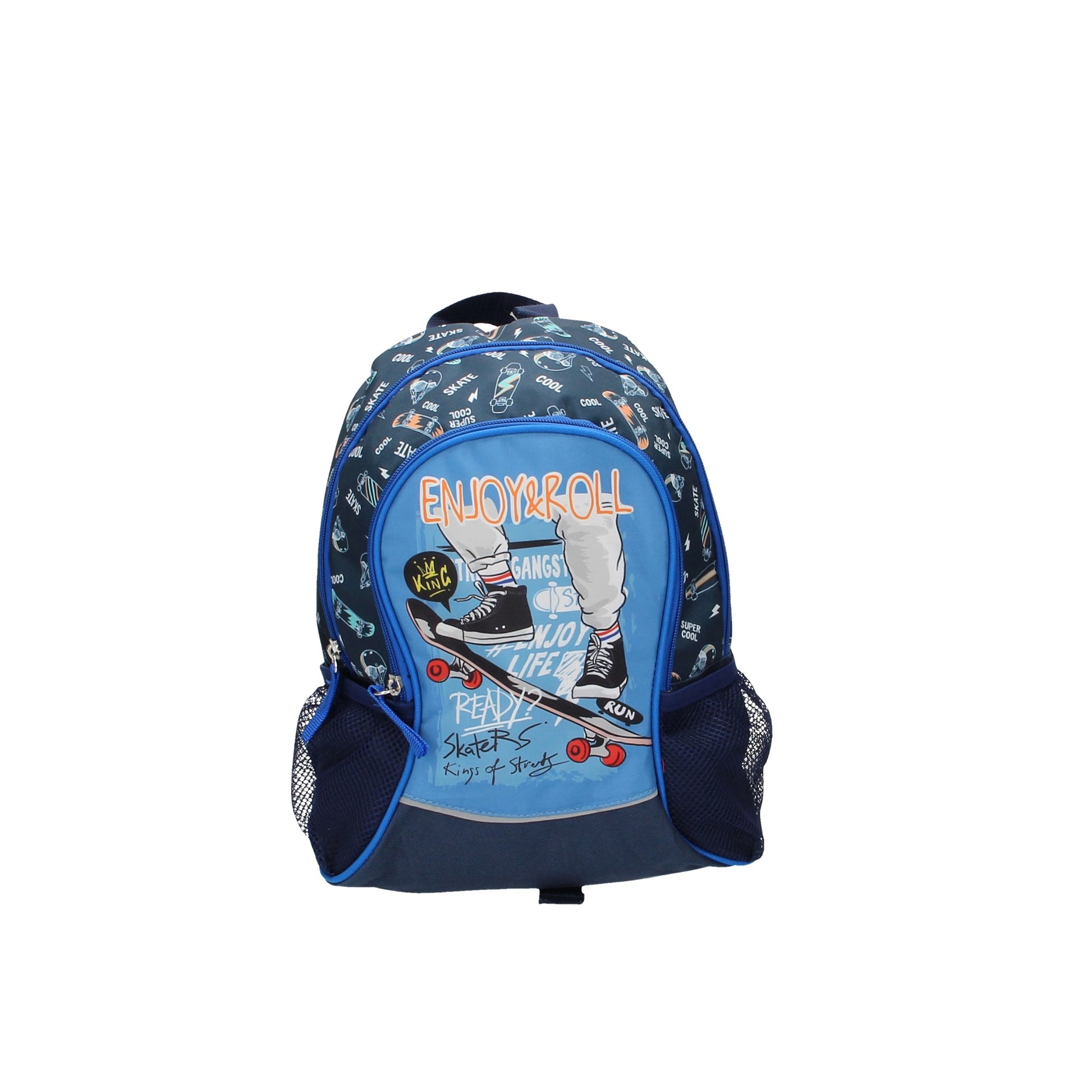 Kinderrucksack " Skater " in Blau - leder-accessoires.com