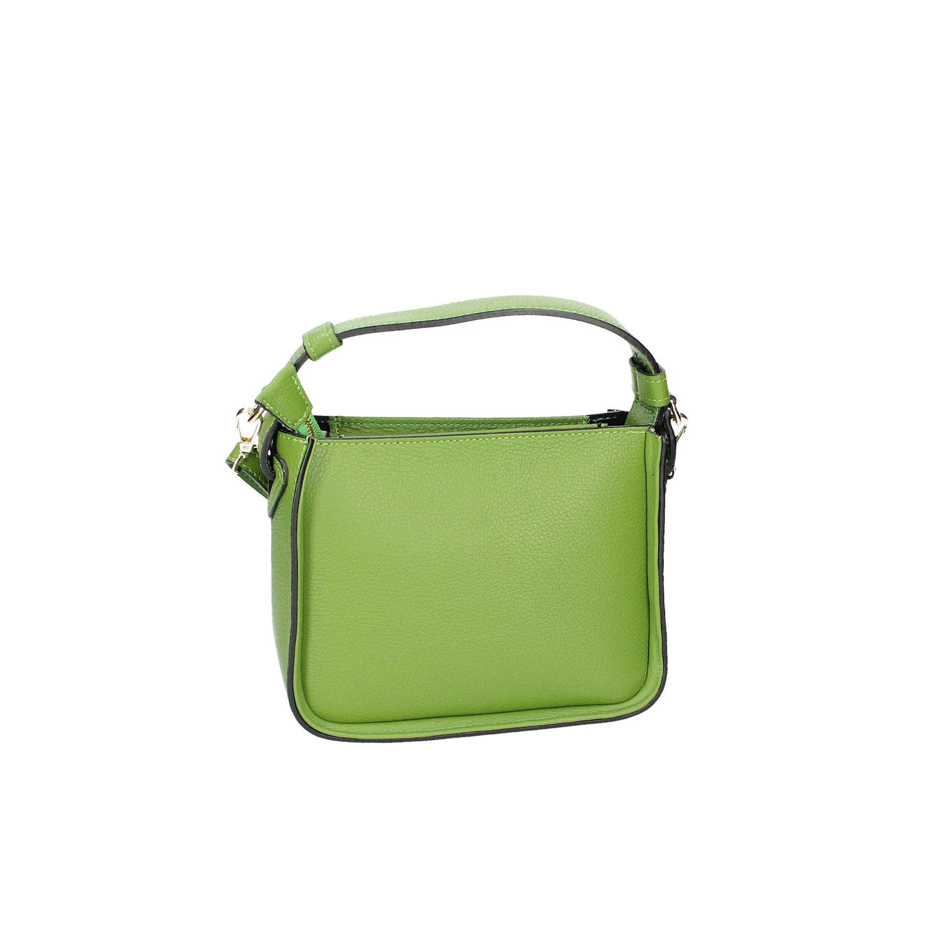 SALE Handtasche mit Kurzgriff in Grün aus Leder - leder-accessoires.com