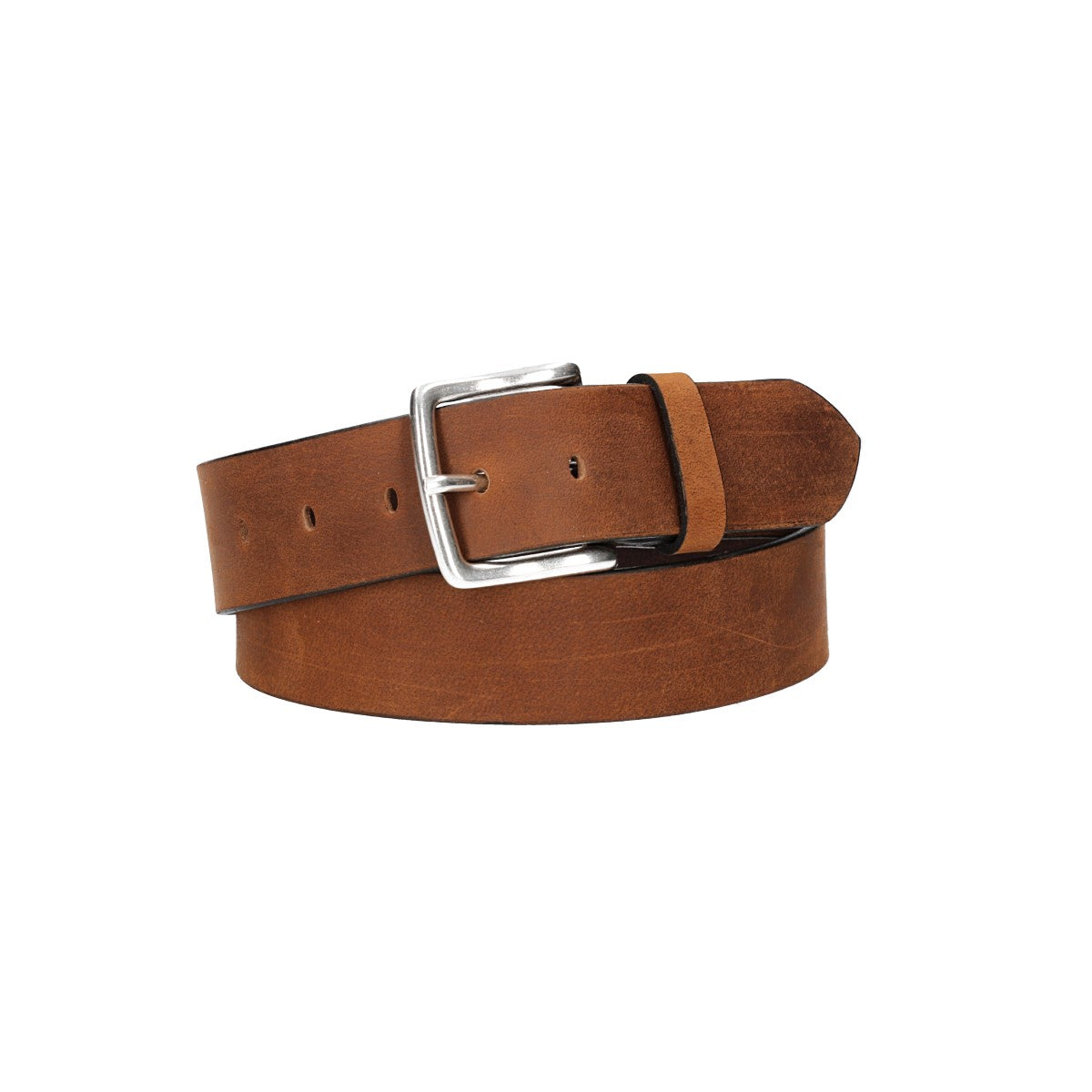 Ledergürtel Cognac 45mm mit Dornschließe in Silber
