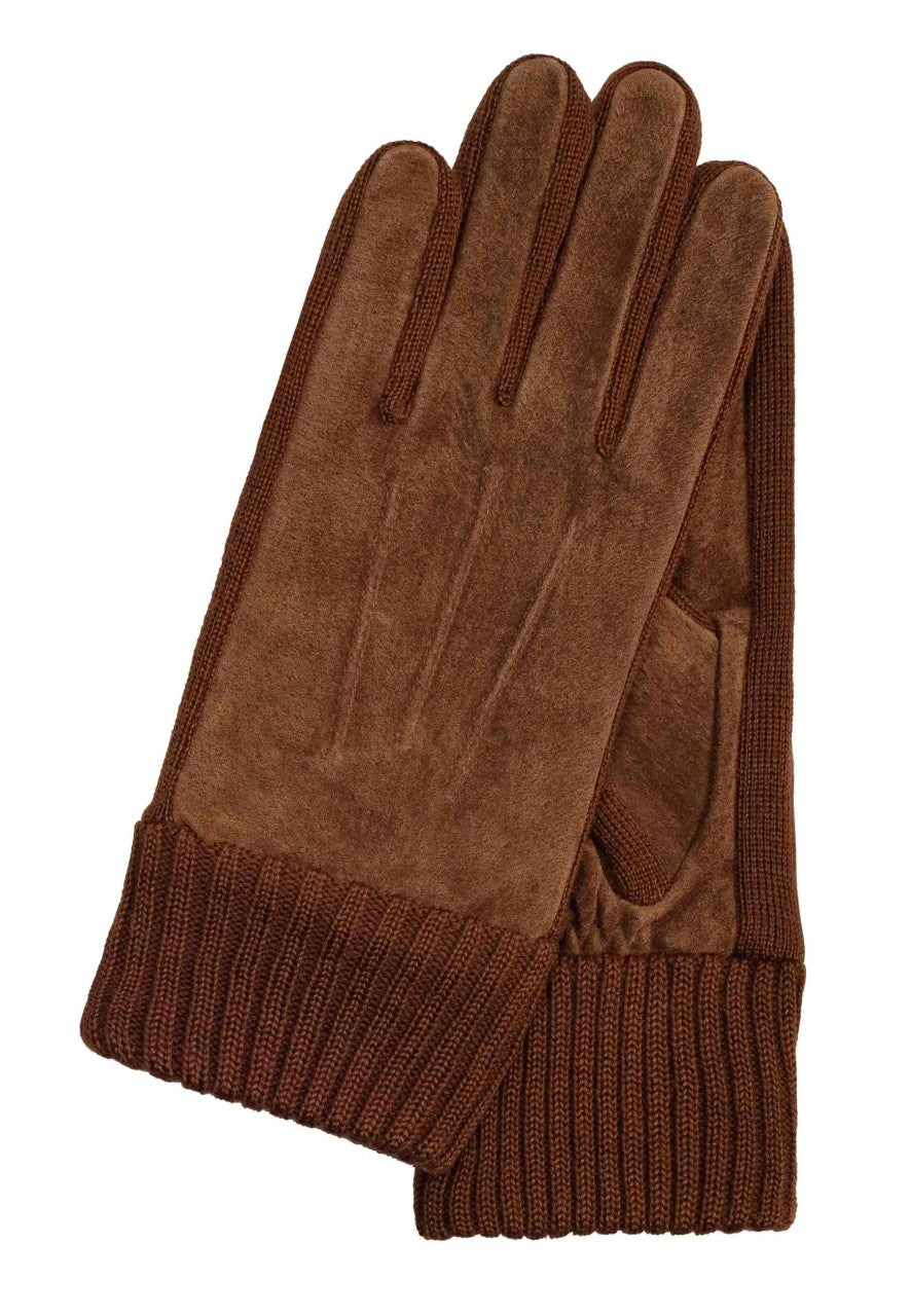 damen handschuhe cognac Lederhandschuhe Damen in Cognac mit Strickbund