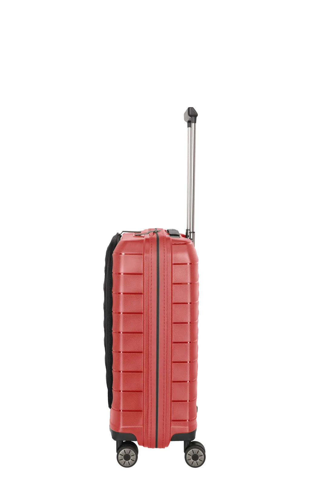 Mooby Trolley S in Rot mit 4-Rad und Erweiterung - leder-accessoires.com