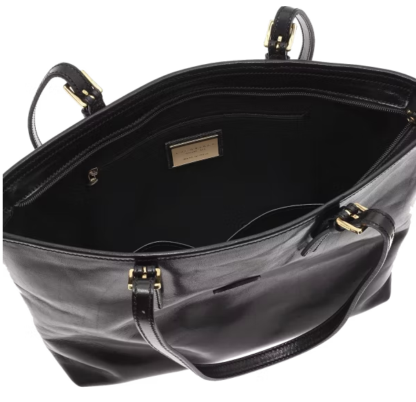 Shopper in Schwarz aus Leder