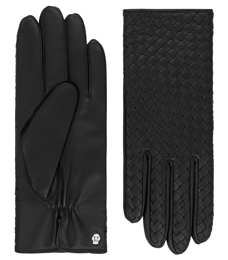 Lederhandschuhe | Haarschafleder Damen in Schwarz mit Flecht von Röckl
