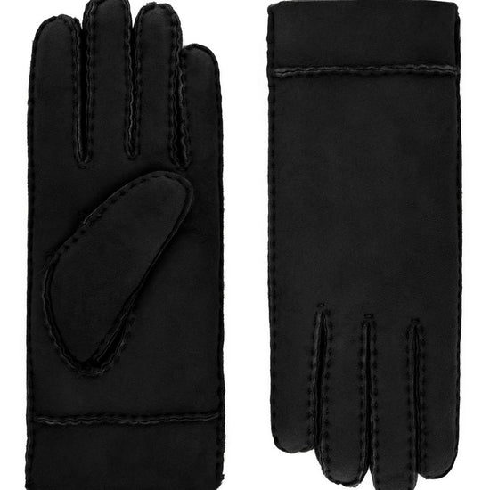 Lederhandschuhe | Lammfell in Schwarz mit Naht am Handgelenk von Röckl - leder-accessoires.com