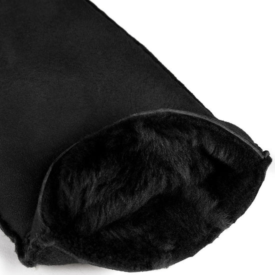Lederhandschuhe | Lammfell in Schwarz mit Naht am Handgelenk von Röckl - leder-accessoires.com