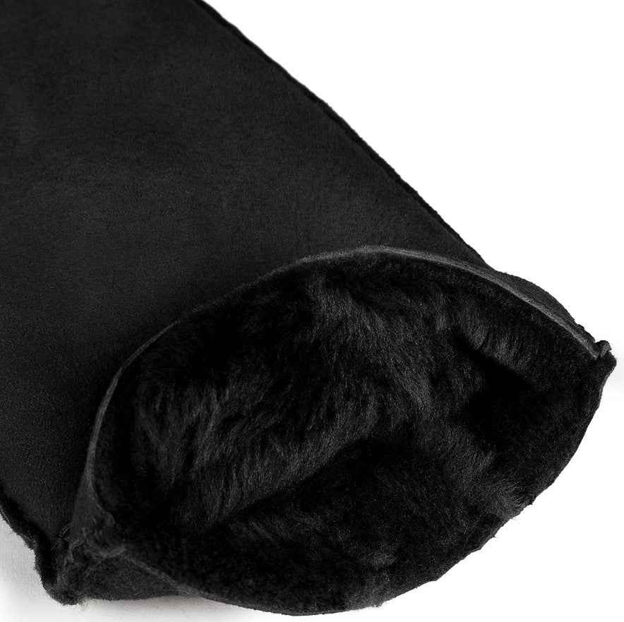 Lederhandschuhe | Lammfell in Schwarz mit Naht am Handgelenk von Röckl