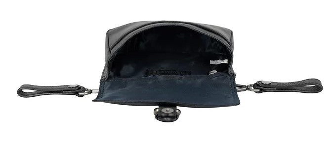 Gürteltasche| Handgelenkstasche in Schwarz mit Überschlag