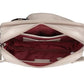 Gürteltasche|Bodybag aus Leder in Beige mit Reißverschluss und Vortasche