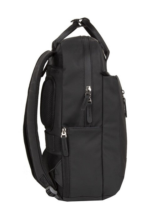 Laptoprucksack 9L in Schwarz mit verschweißten Reißverschlüssen