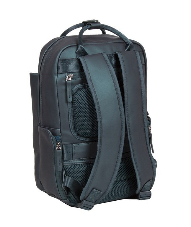 Laptoprucksack 9L in Grün-Metallic mit verschweißten Reißverschlüssen
