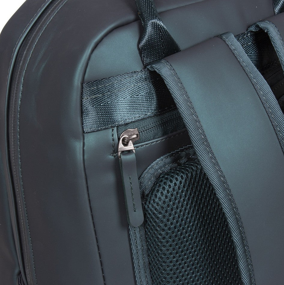 Laptoprucksack 9L in Grün-Metallic mit verschweißten Reißverschlüssen