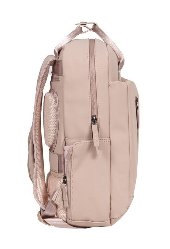Laptoprucksack 9L in Rose mit verschweißten Reißverschlüssen