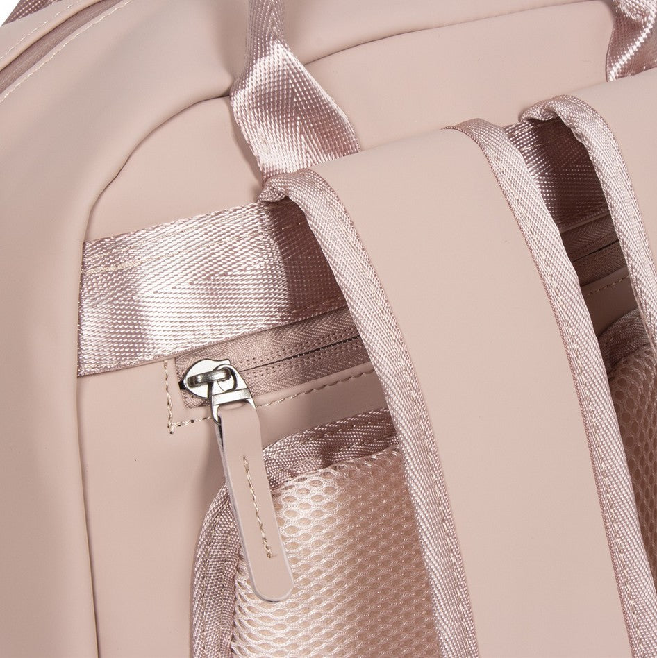 Laptoprucksack 9L in Rose mit verschweißten Reißverschlüssen