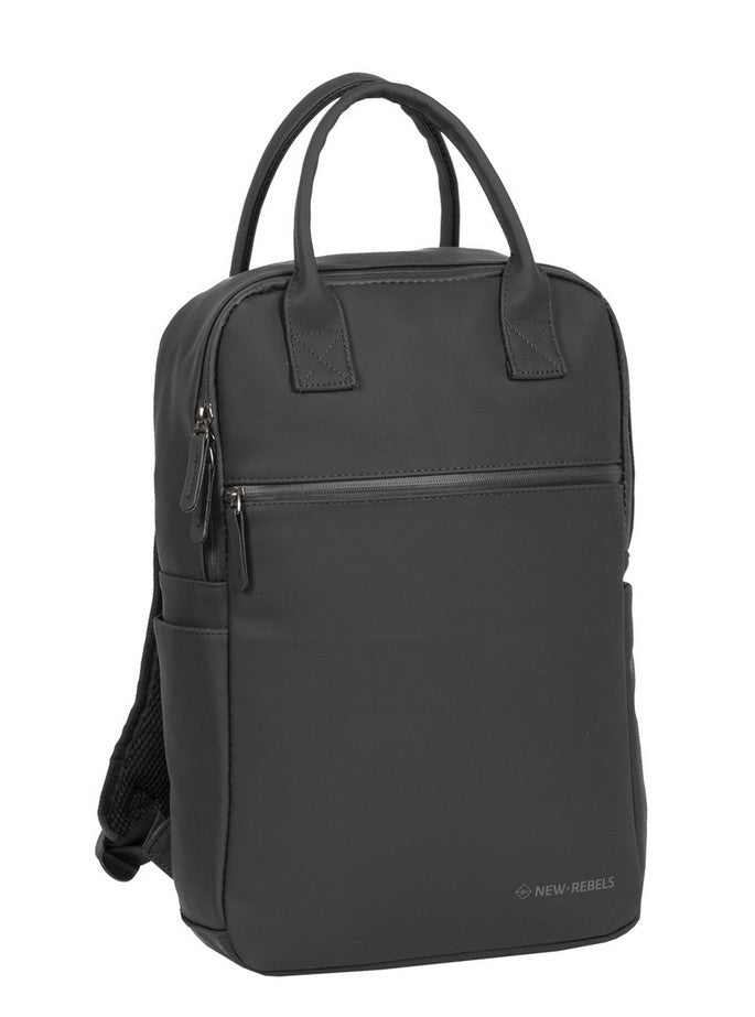 Laptoprucksack 12L in Schwarz mit Kurzgriff als Tasche
