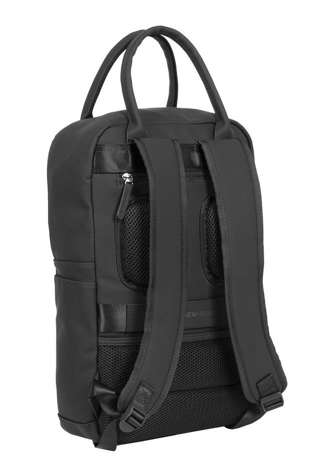 Laptoprucksack 12L in Schwarz mit Kurzgriff als Tasche