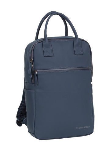 Laptoprucksack 12L in Marine|Blau mit Kurzgriff als Tasche - leder-accessoires.com