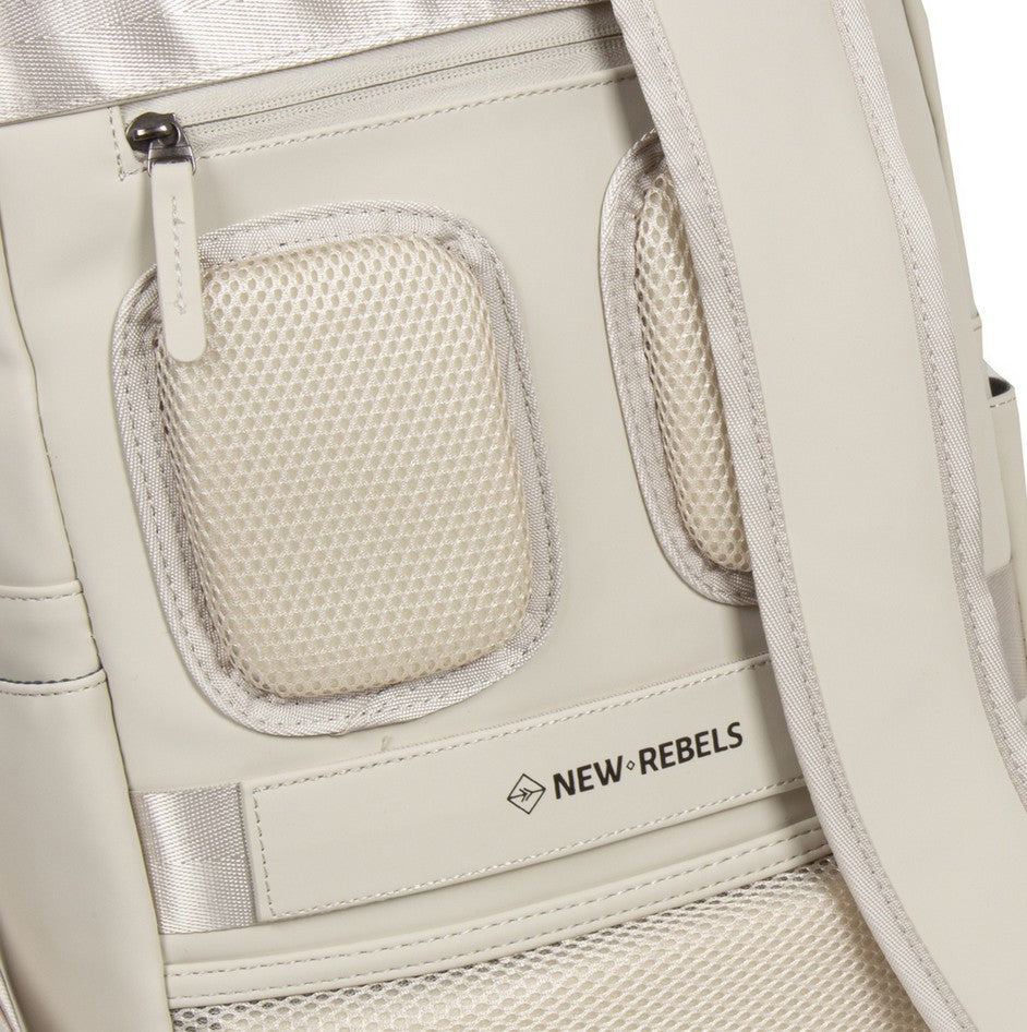 Laptoprucksack 12L in Beige mit Kurzgriff als Tasche
