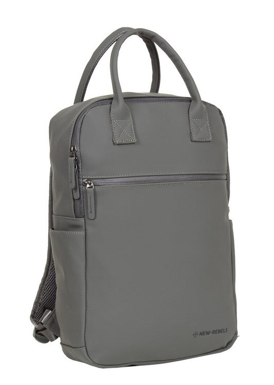 Laptoprucksack 12L in Grau mit Kurzgriff als Tasche