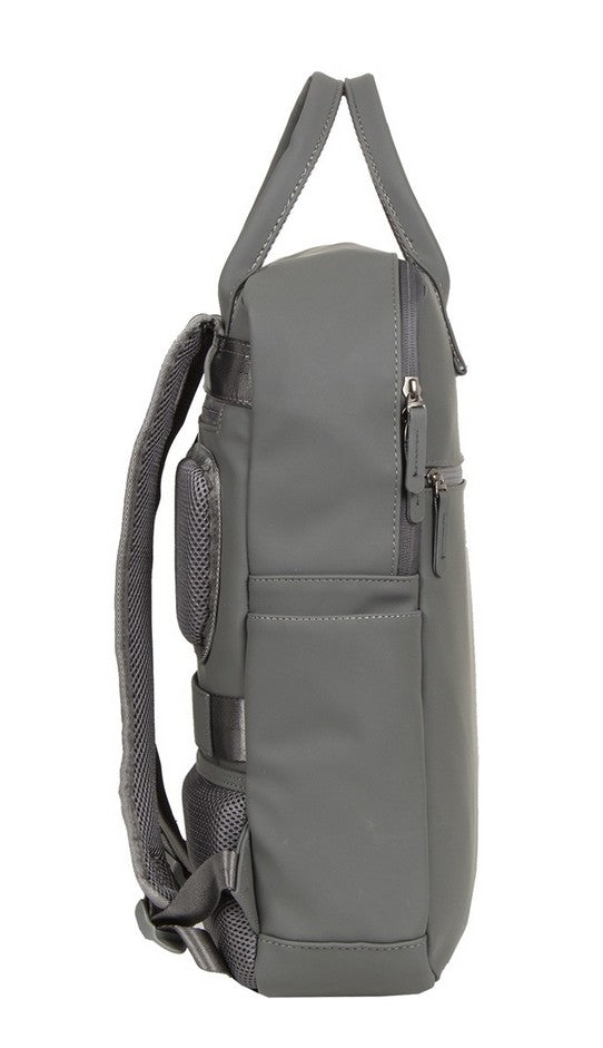 Laptoprucksack 12L in Grau mit Kurzgriff als Tasche
