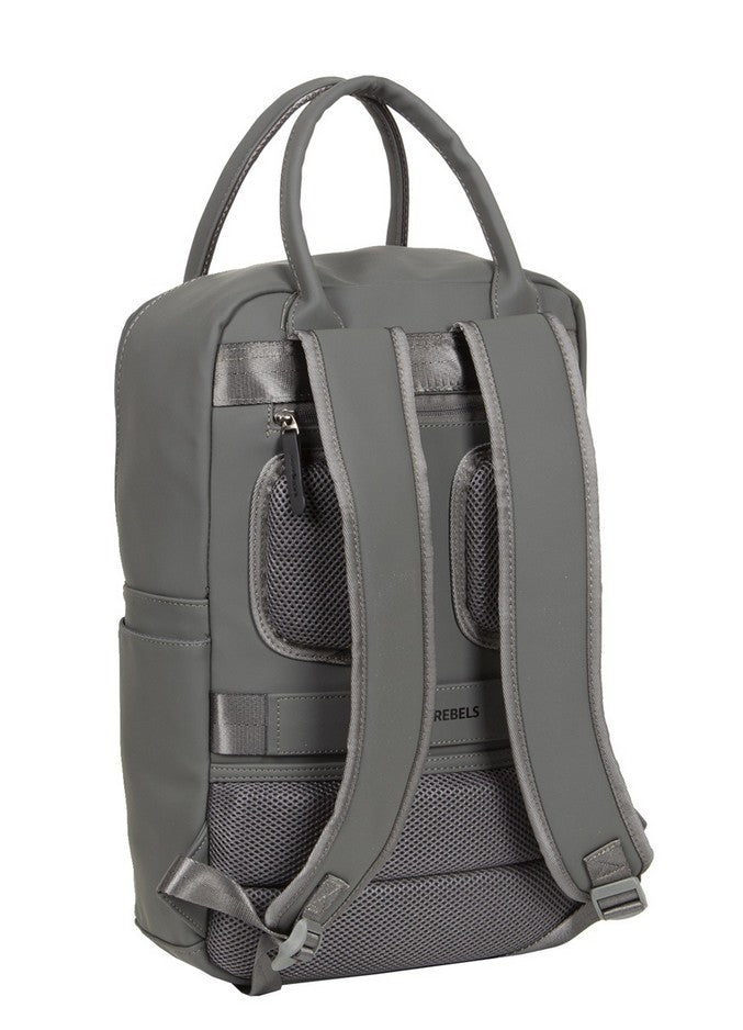 Laptoprucksack 12L in Grau mit Kurzgriff als Tasche