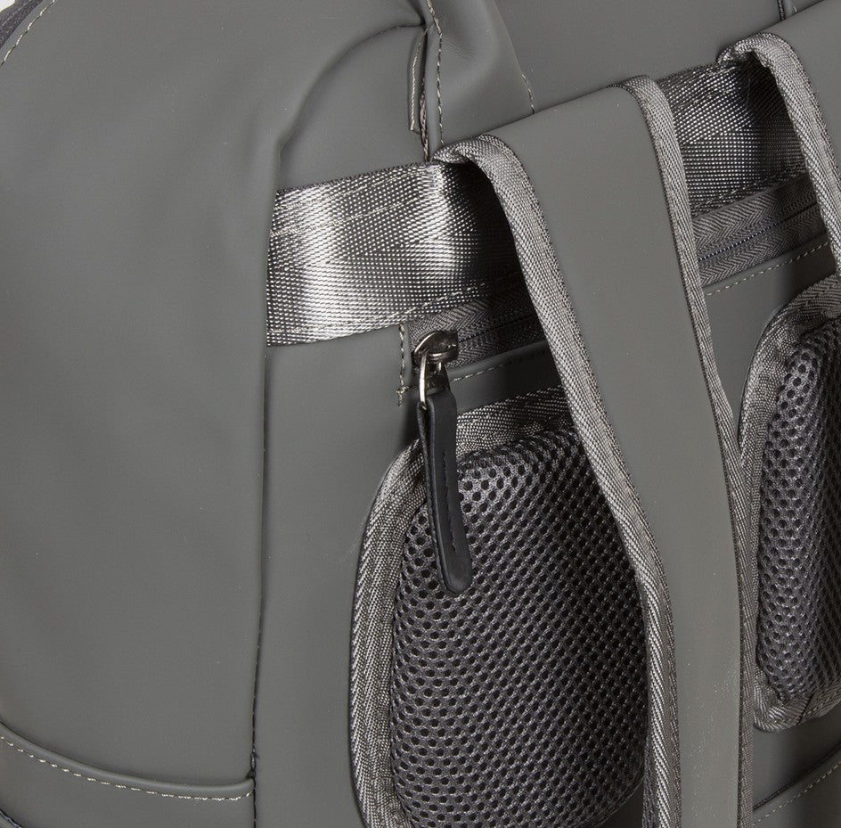 Laptoprucksack 12L in Grau mit Kurzgriff als Tasche