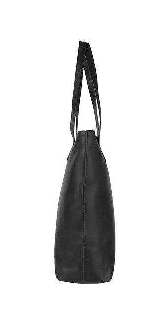 Ledershopper in Schwarz mit Reißverschluss