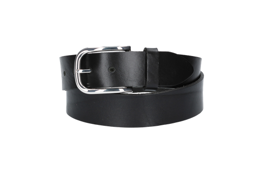 Hochwertiger Ledergürtel 40mm in Schwarz mit edler Schließe in Hochglanz - leder-accessoires.com