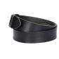 Hochwertiger Ledergürtel 40mm in Schwarz mit Schließe satiniert
