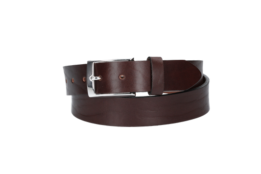 Hochwertiger Ledergürtel 35mm in Braun mit Schließe Hochglanz - leder-accessoires.com