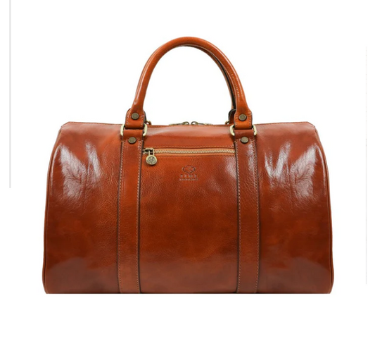 Reisetasche 53cm in Cognac aus Leder