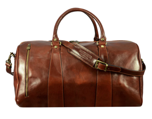Reisetasche in Braun aus Leder